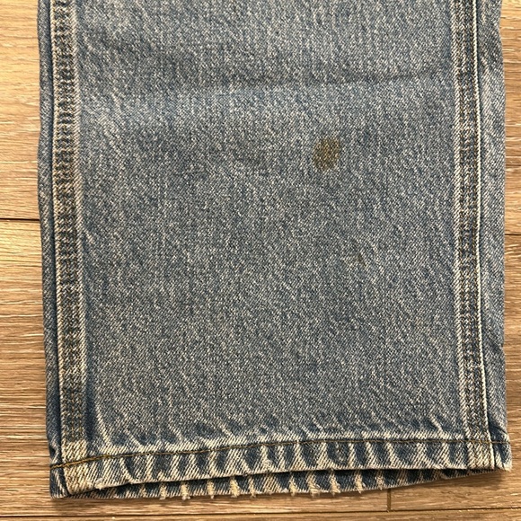 CARHARTT JEANS DOUBLE KNEE DUNGAREE FIT BLUE VTG TAG SIZE 36x34 MEASURES 34x33 - Picture 8 of 16